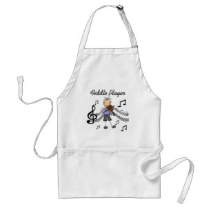 Stick Figure Girl Fiddle Player Tshirts and Gifts Standard Apron