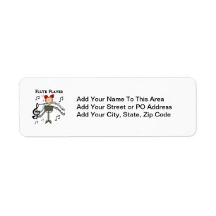 Stick Figure Girl Flute Player Tshirts and Gifts