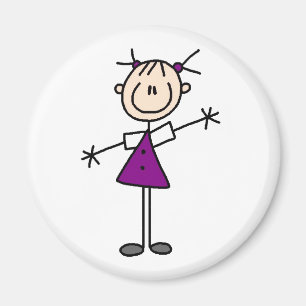 Stick Figure Girl Magnet