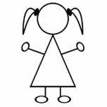 Stick Figure Girl Standing Photo Sculpture<br><div class="desc">Stick Figure Girl</div>