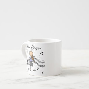 Stick Figure Girl Violin Player T-shirts and Gifts Espresso Cup