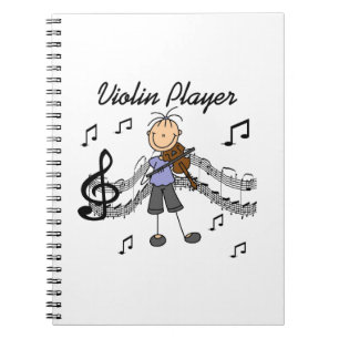 Stick Figure Girl Violin Player T-shirts and Gifts Notebook