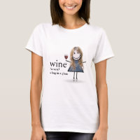 Stick Figure Girl With Red Wine Glass