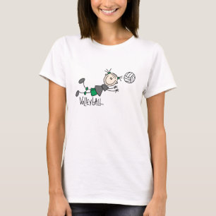 Stick Figure Girls Volleyball T-shirts and Gifts