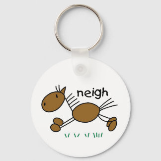 Stick Figure Horse Key Ring