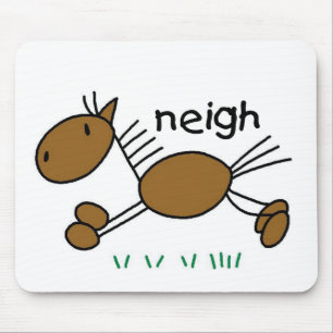Stick Figure Horse Mouse Mat