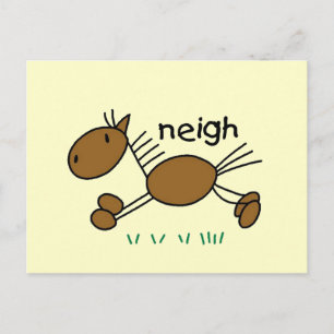 Stick Figure Horse Tshirts and Gifts Postcard