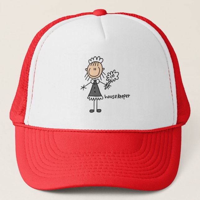 Stick Figure Housekeeper Hat (Front)