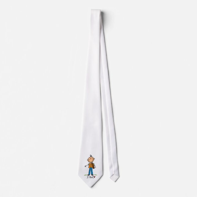 Stick Figure Hunter Tie (Front)