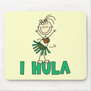 Stick Figure I Hula T-shirts and Gifts Mouse Mat
