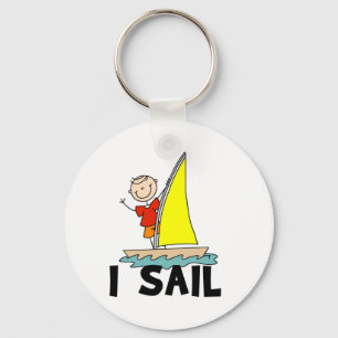 Stick Figure I Sail T-shirts and gifts Key Ring