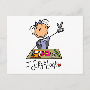 Stick Figure I Scrapbook Tshirts and Gifts Postcard
