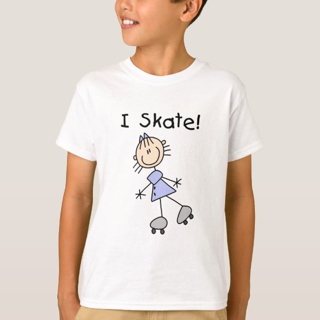 Stick Figure I Skate Tshirts and Gifts (Front)