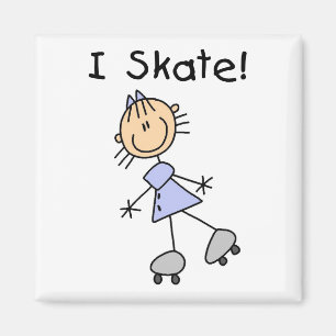 Stick Figure I Skate Tshirts and Gifts Magnet