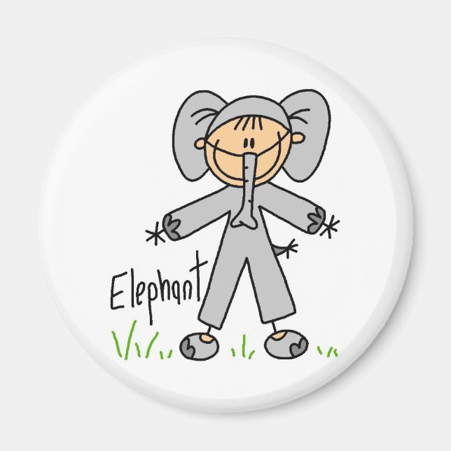 Stick Figure In Elephant Suit Magnet (Front)