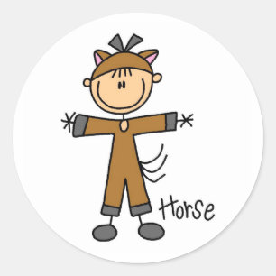 Stick Figure In Horse Suit Sticker