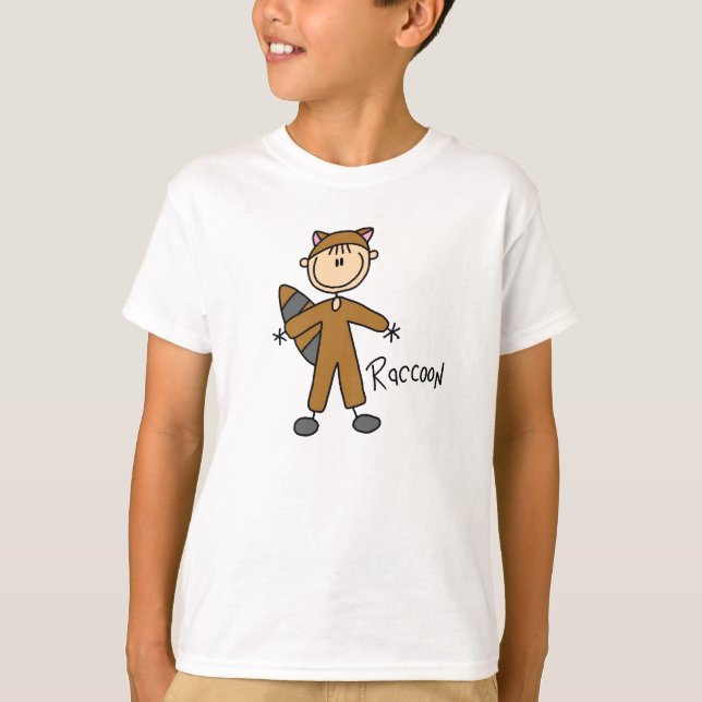 Stick Figure In Racoon Suit Shirt (Front)