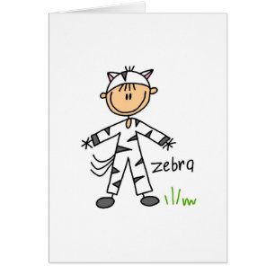 Stick Figure In Zebra Suit Card