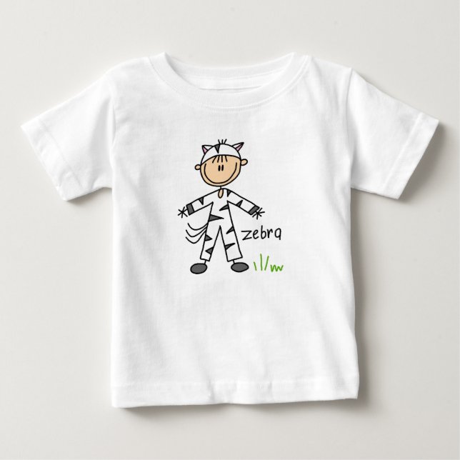 Stick Figure In Zebra Suit Shirt (Front)
