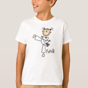 Stick Figure Karate Girl T-shirt