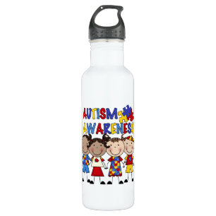 Stick Figure Kids Autism Awareness 710 Ml Water Bottle