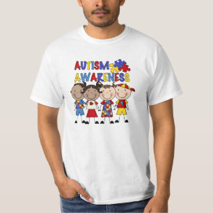 Stick Figure Kids Autism Awareness T-Shirt