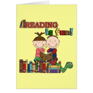 Stick Figure Kids Reading is Fun