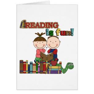 Stick Figure Kids Reading is Fun