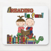 Stick Figure Kids Reading is Fun