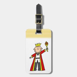 Stick Figure King Luggage Tag