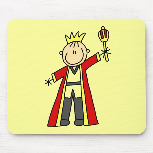 Stick Figure King Mouse Mat (Front)