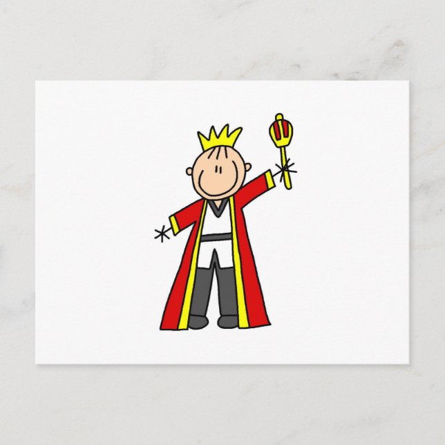 Stick Figure King Postcard (Front)