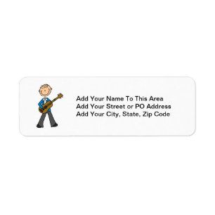 Stick Figure Male Guitar Player T-shirts and Gifts