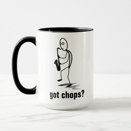 Stick Figure Man Saxophone Player Got Chops? Mug