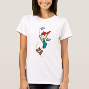 Stick Figure Mountain Climbing Tshirts and Gifts
