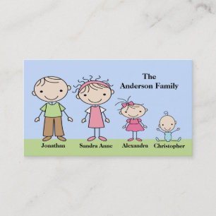 Stick Figure Mummy Calling Cards