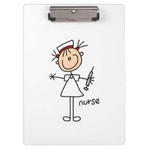 Stick Figure Nurse Clipboard