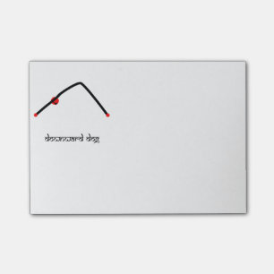 Stick figure of downward dog yoga pose Sanskrit Post-it Notes