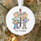 Stick Figure Parents, Girl, Baby Boy Ornament