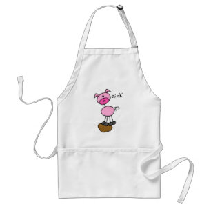 Stick Figure Pig T-shirts and Gifts Standard Apron