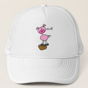 Stick Figure Pig T-shirts and Gifts Trucker Hat