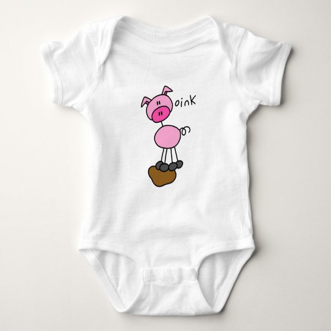 Stick Figure Pig Tshirts and Gifts (Front)