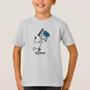 Stick Figure Police Officer T-Shirt