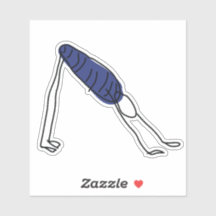 Stick Figure practicing yoga Downward Facing Dog 