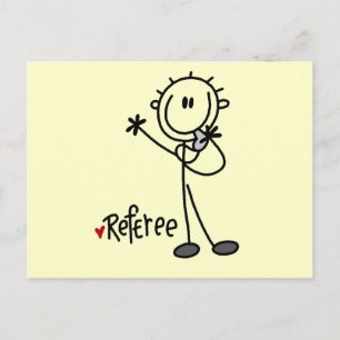 Stick Figure Referee Tshirts and Gifts Postcard