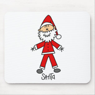 Stick Figure Santa Claus Tshirts and Gifts Mouse Mat