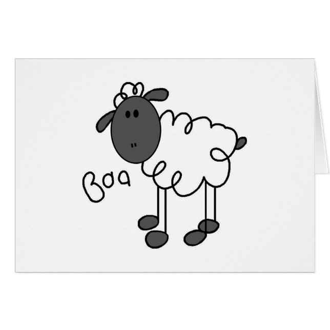Stick Figure Sheep Tshirts and Gifts (Front Horizontal)