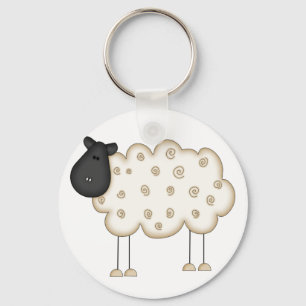 Stick Figure Sheep tshirts and Gifts Key Ring
