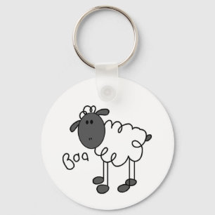 Stick Figure Sheep Tshirts and Gifts Key Ring