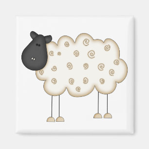 Stick Figure Sheep tshirts and Gifts Magnet